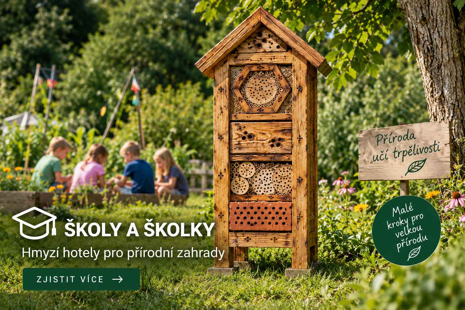 Hmyzí hotel pro školy a školní zahrady