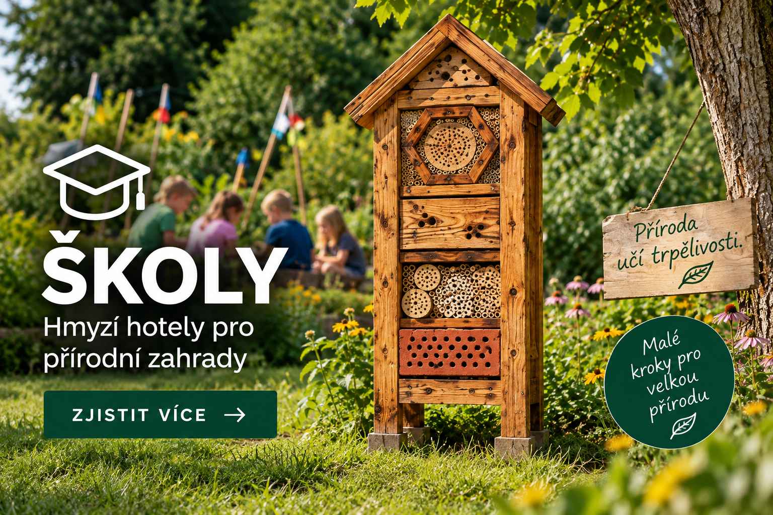Hmyzí hotel pro školy a školní zahrady